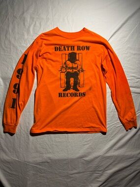 Death Row Records T-Shirt Rap Tee Screen Stars Long Sleeve Size Medium